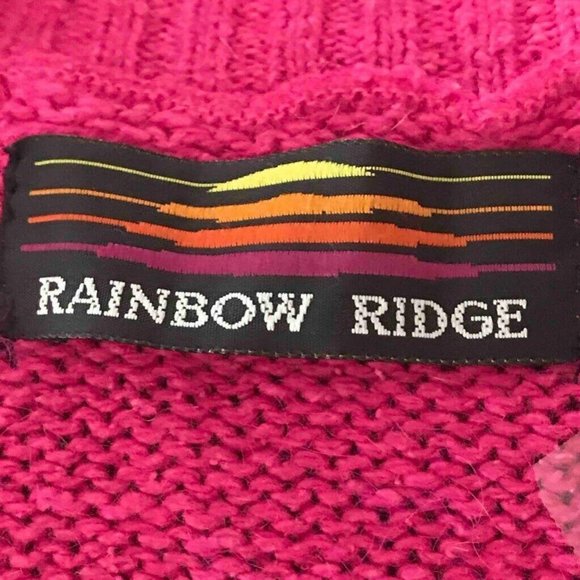 Rainbow Ridge Womens Sweater Pink Short Sleeve V-Neck Ribbed Knitted Pullover M - Picture 5 of 7